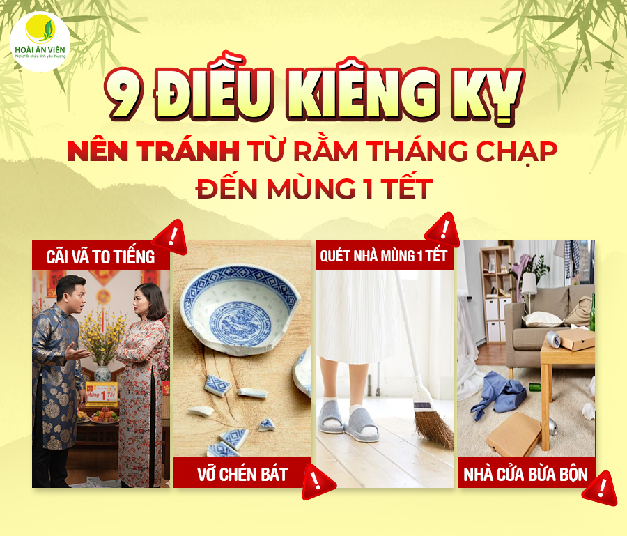 9 ĐIỀU KIÊNG KỴ NÊN TRÁNH TỪ RẰM THÁNG CHẠP ĐẾN MÙNG 1 TẾT